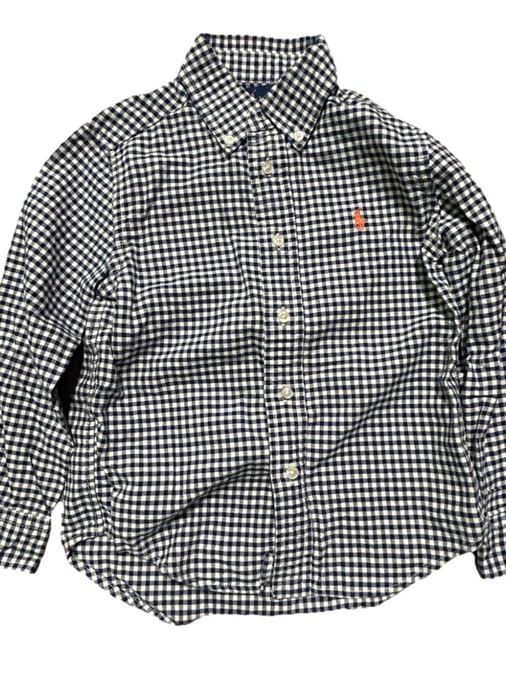 Toddler Boy Ralph Lauren Blue White Plaid Shirt Size 4T